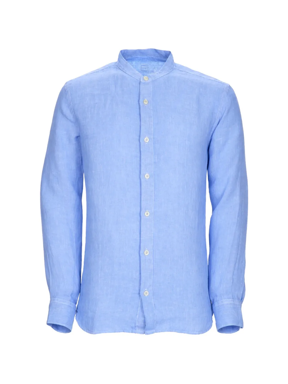 120% Lino linen long-sleeve shirt - Blu