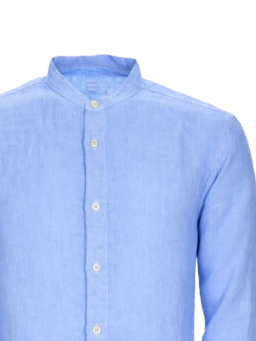 120% Lino Linnen overhemd Blauw