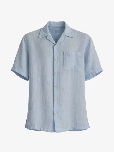 120% Lino chemise en lin à manches courtes