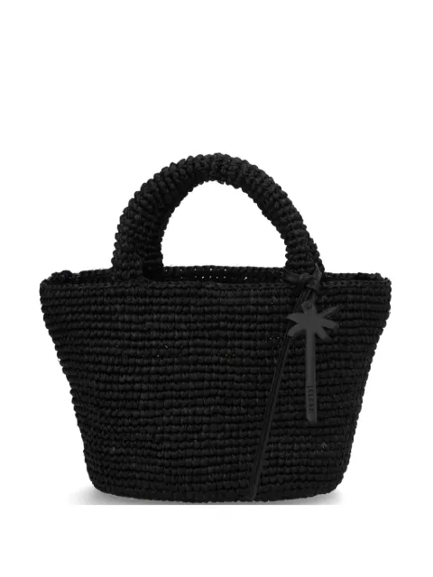 Manebi woven handle shoulder bag