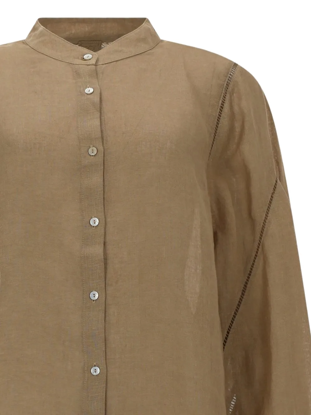 120% Lino Linnen blouse Beige
