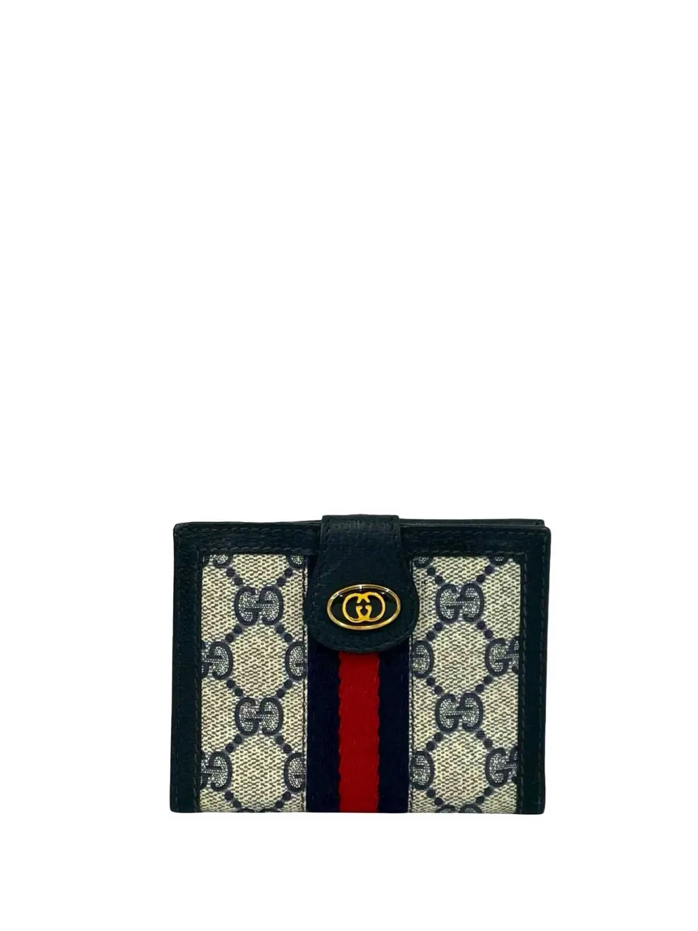 Gucci Pre-Owned 20th Century GG Supreme Web Ophidia Bifold Wallet small wallets - Blu