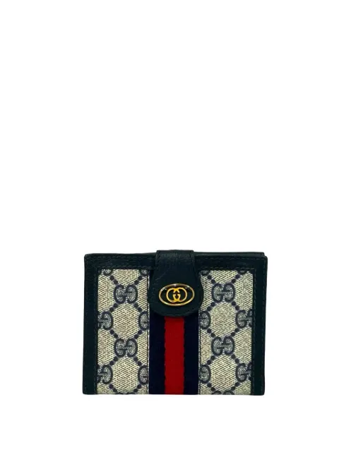 Gucci Pre-Owned 20th Century GG Supreme Web Ophidia Bifold Wallet small wallets