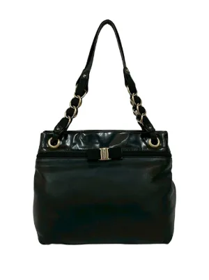 Gianfranco Ferré Pre-Owned leather-strap Tote Bag | Black