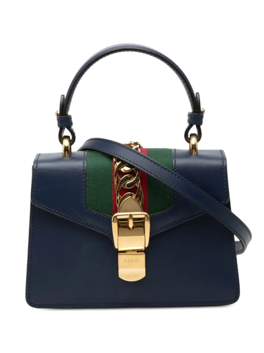 Gucci Pre-Owned 2000-2015 Mini Leather Sylvie satchel - Blu