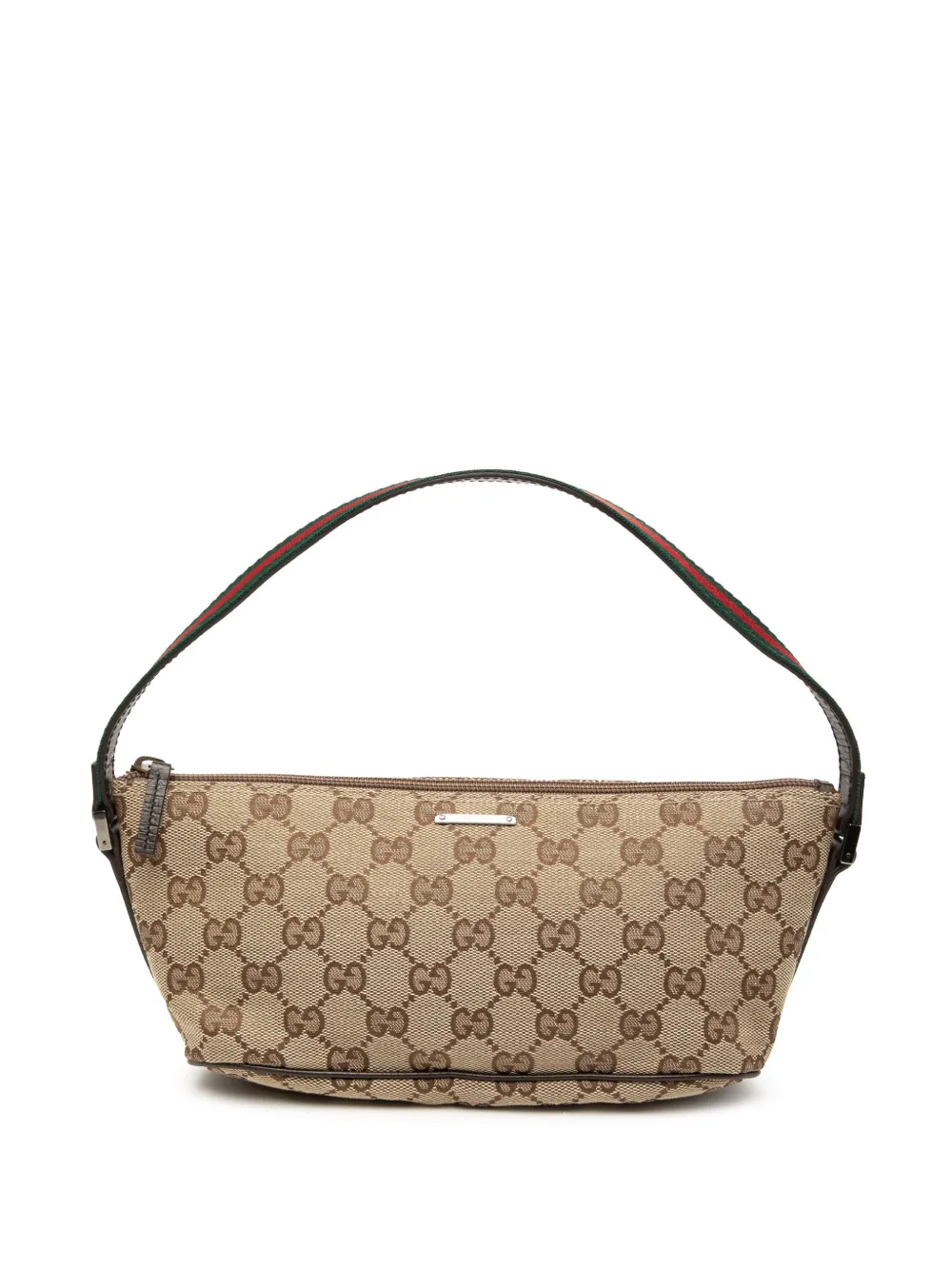 Gucci Pre-Owned 2000-2015 GG Canvas Web Boat shoulder bag - Marrone