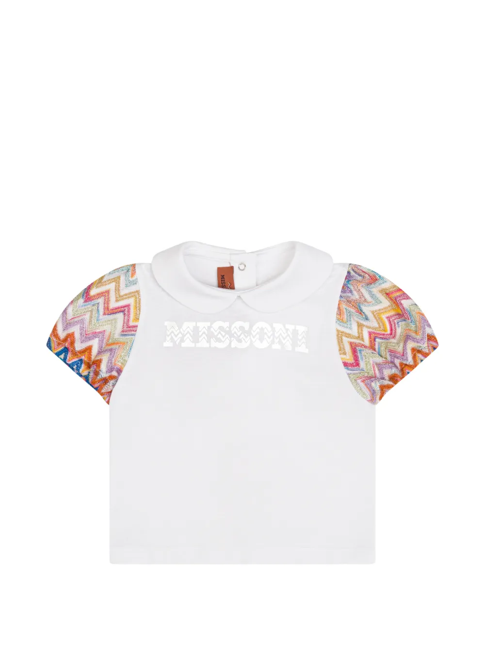 Missoni Kids logo-print polo shirt - Bianco