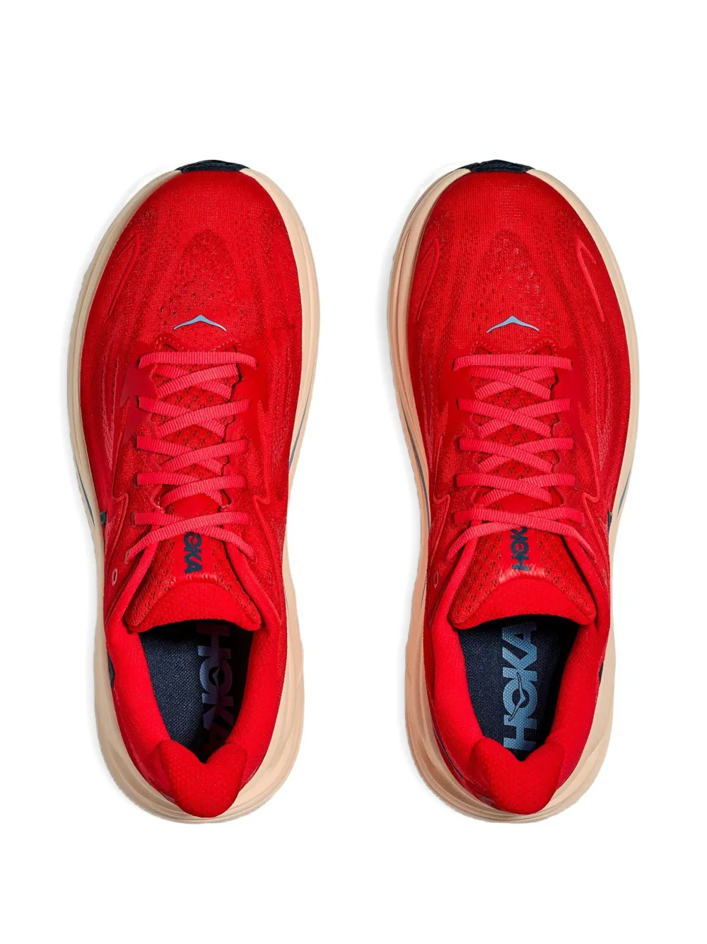 HOKA Clifton 10 "Vermillion Varsity Navy" sneakers Rood