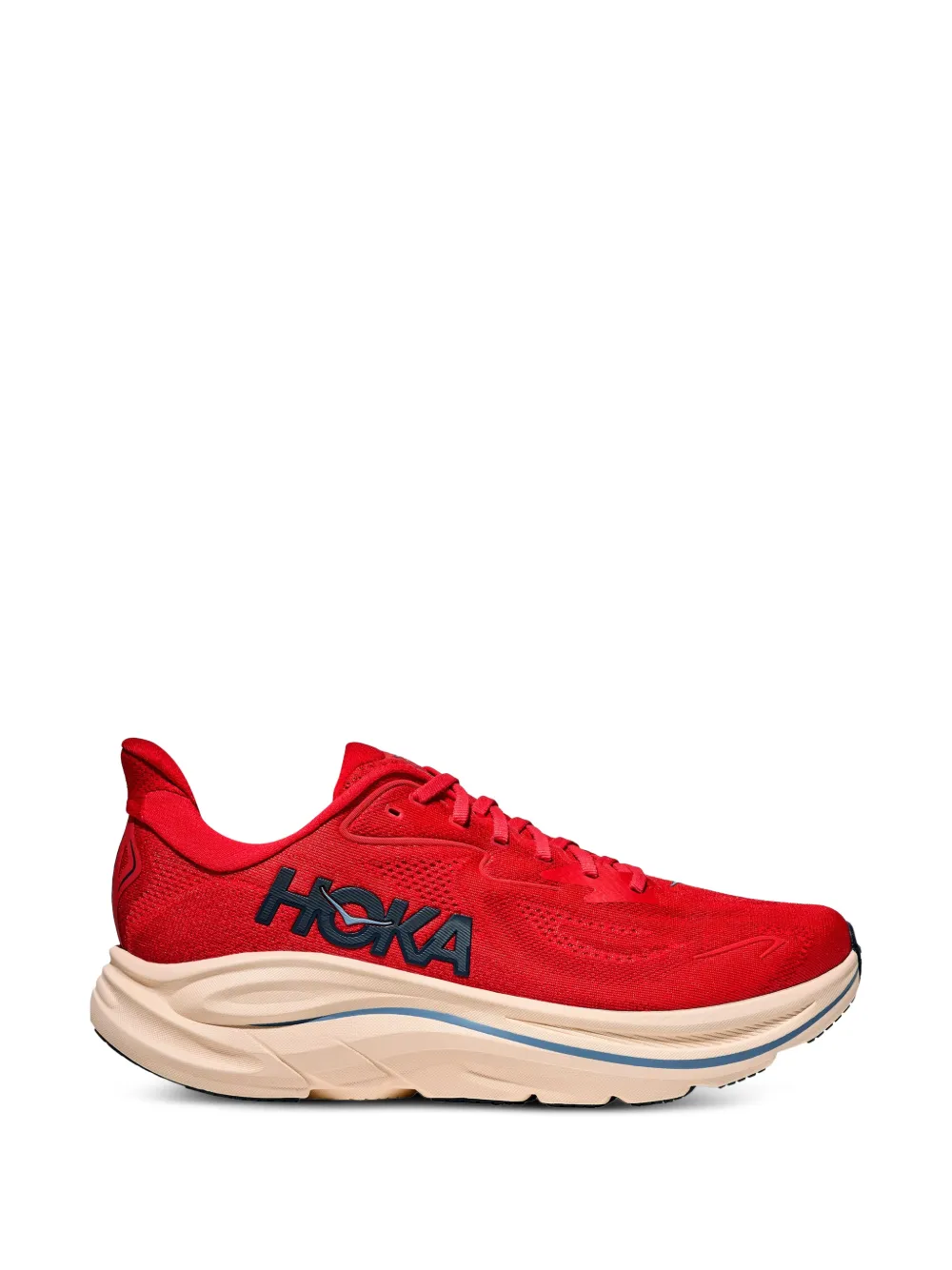 HOKA Clifton 10 "Vermillion/Varsity Navy" sneakers - Rosso