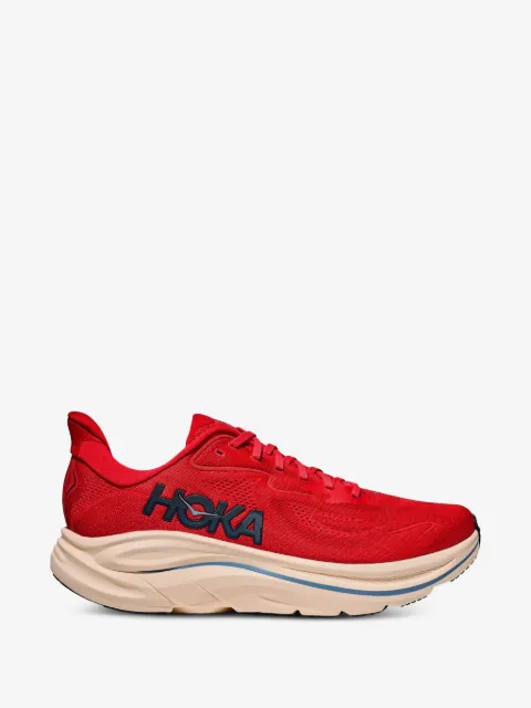 HOKA Clifton 10 "Vermillion/Varsity Navy" sneakers