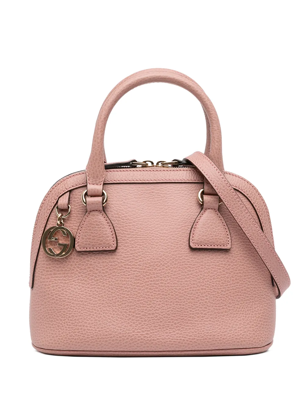 Gucci Pre-Owned 2016-2026 Mini Leather GG Charm Dome satchel - Rosa