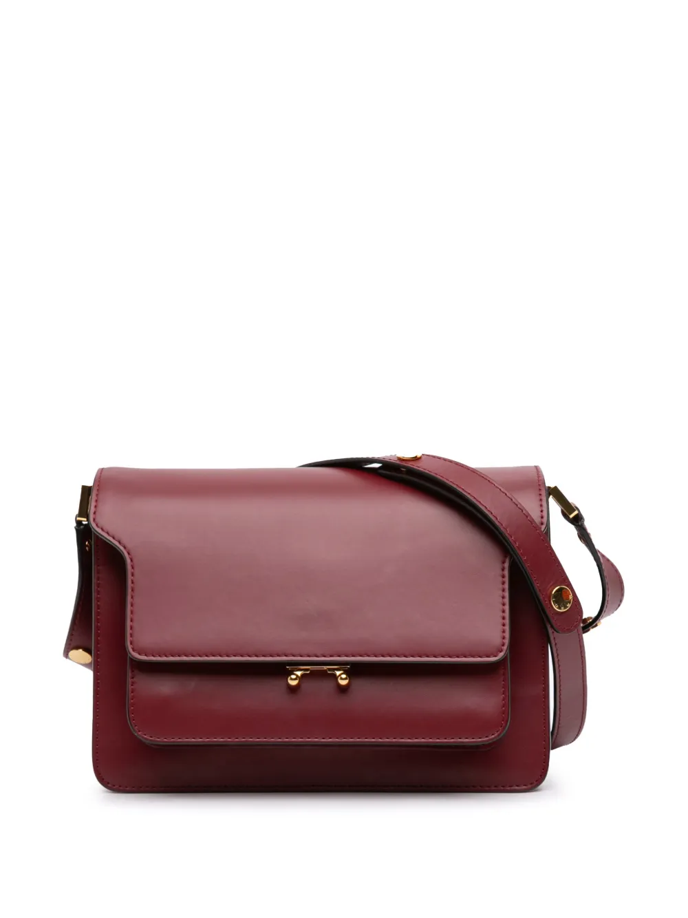 Marni Pre-Owned 2010-2025 Medium Leather Trunk crossbody bag - Rosso