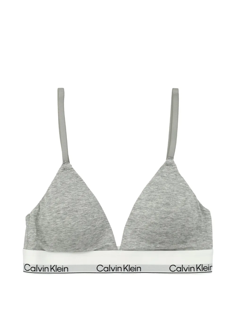 Calvin Klein logo-band bralette - Grigio