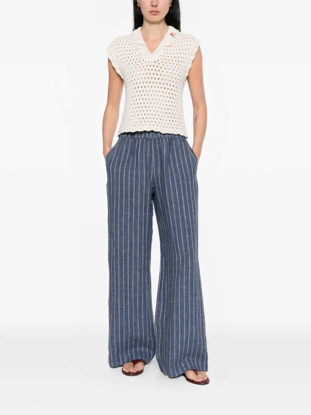JcSophie Gestreepte broek Blauw