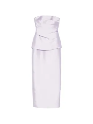 sophie et voila draped satin maxi dress SOPHIE ET VOILÀ Straight Satin Maxi Dress | Green