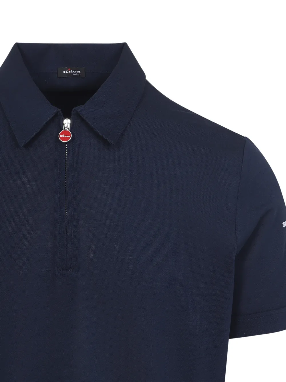 Kiton Poloshirt met rits Blauw