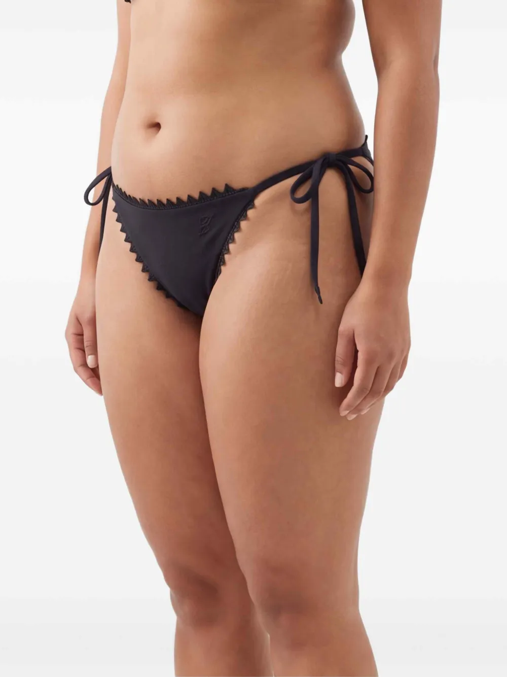 Jacquemus Le Bas De Maillot Picot bikini bikinislip Zwart