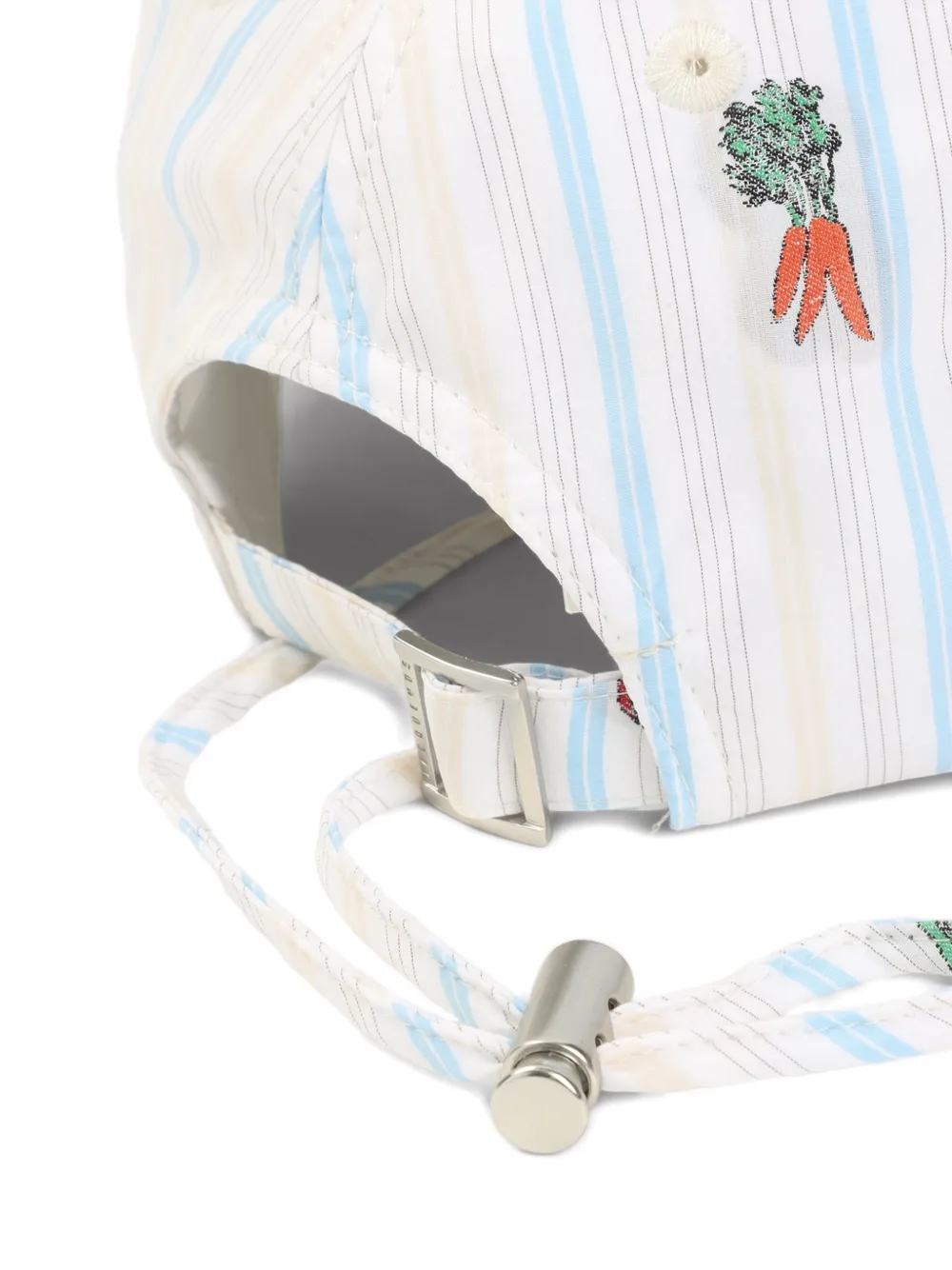  Jacquemus Stripe Embroidery Baseball Cap - White 