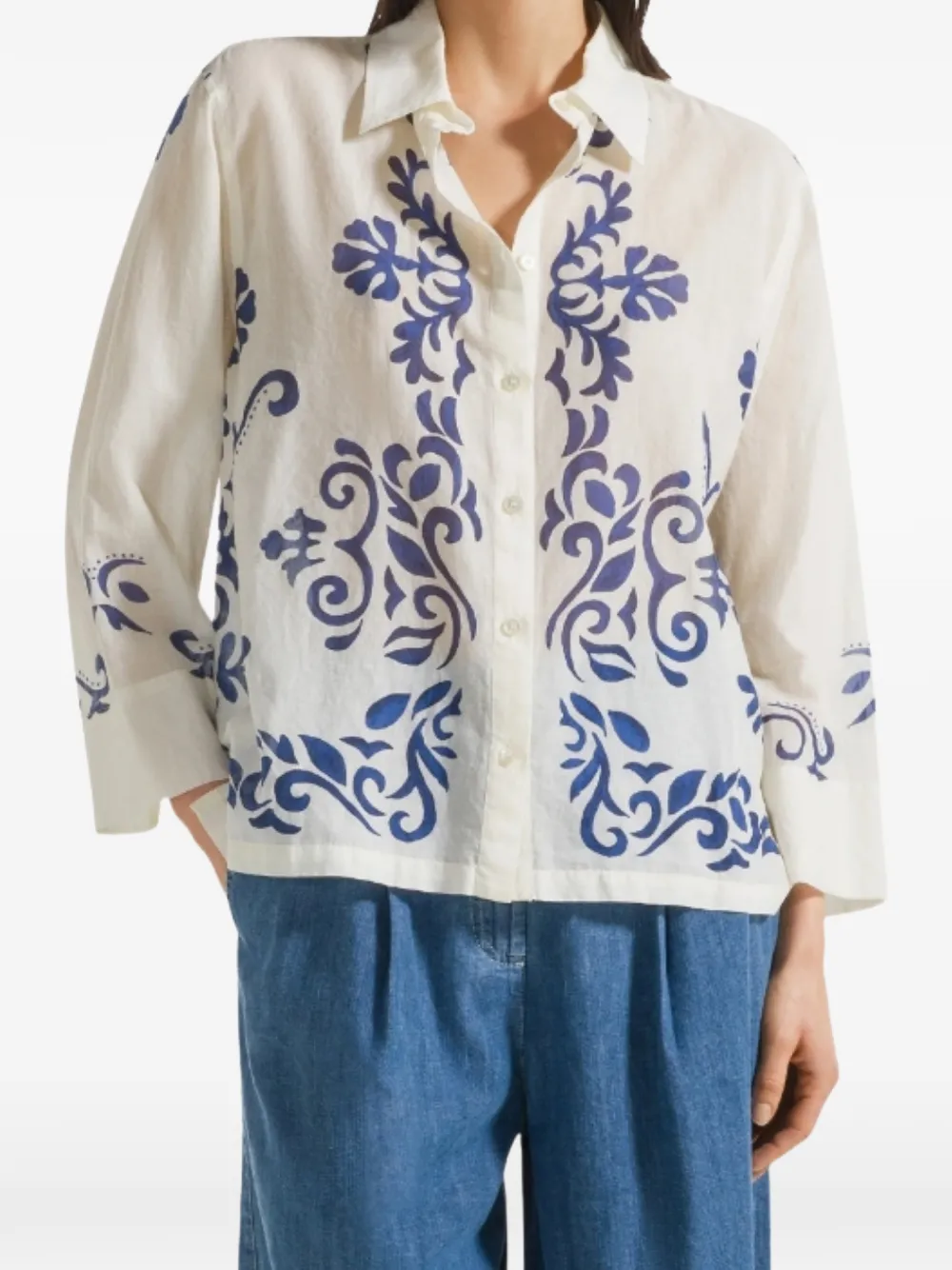 Seventy Floral Print Shirt - White 