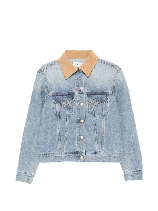 Róhe Collar Pocket Jacket in Blue
