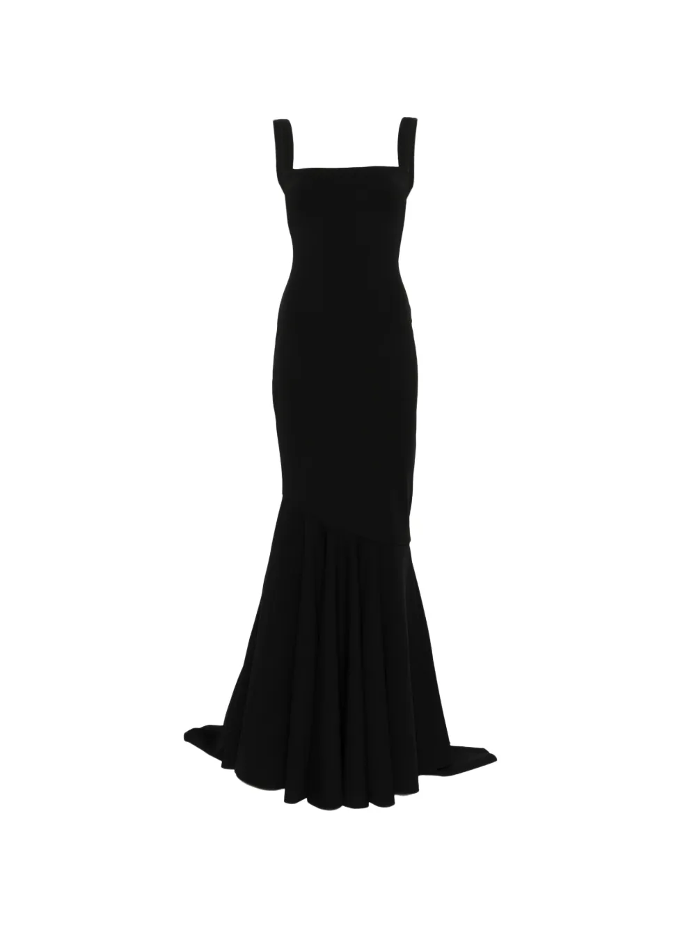 Solace London Lottie square-neck maxi dress - Nero