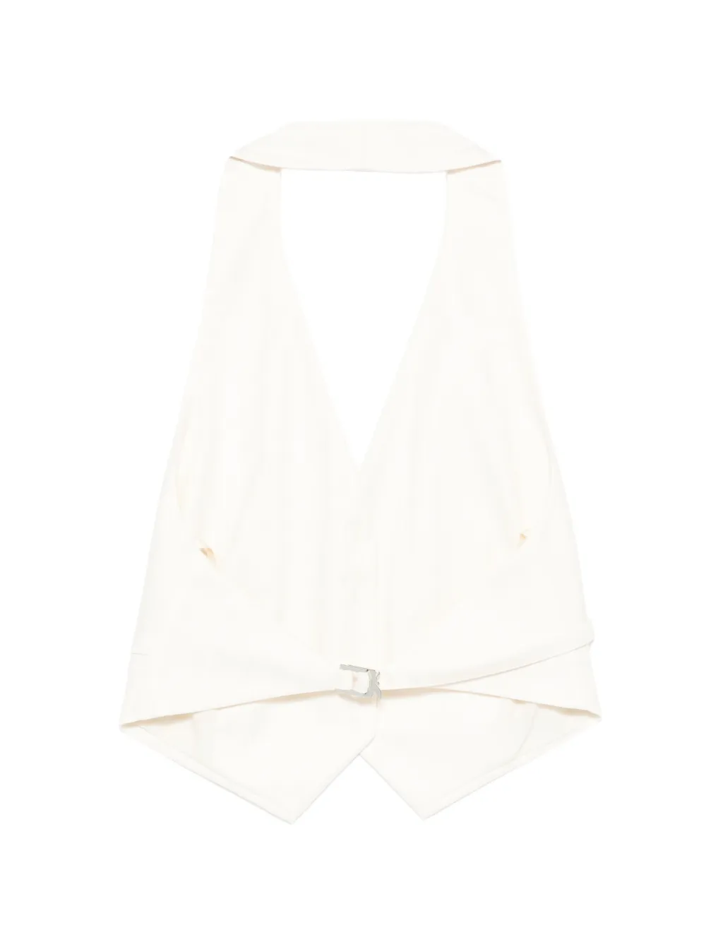 Patrizia Pepe Gilet met halternek Beige