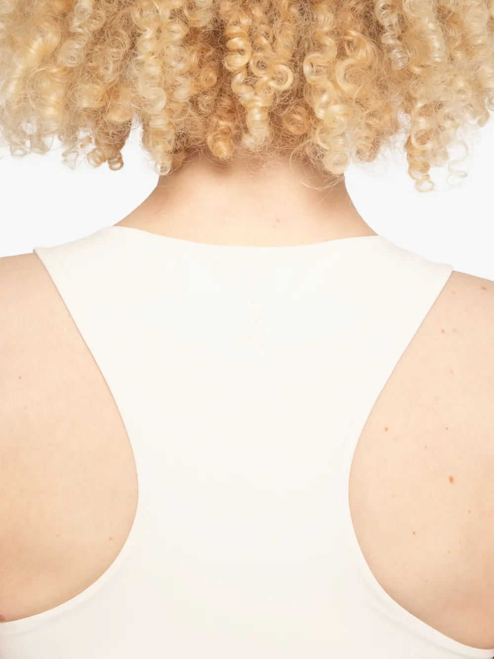 Patrizia Pepe Mouwloze mini-jurk met ronde hals Beige