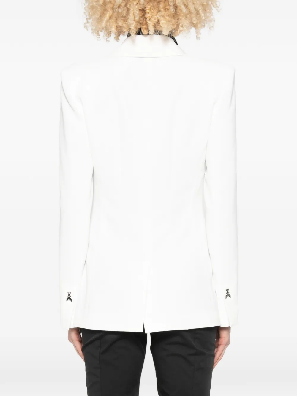 Patrizia Pepe Blazer met enkele rij knopen Wit