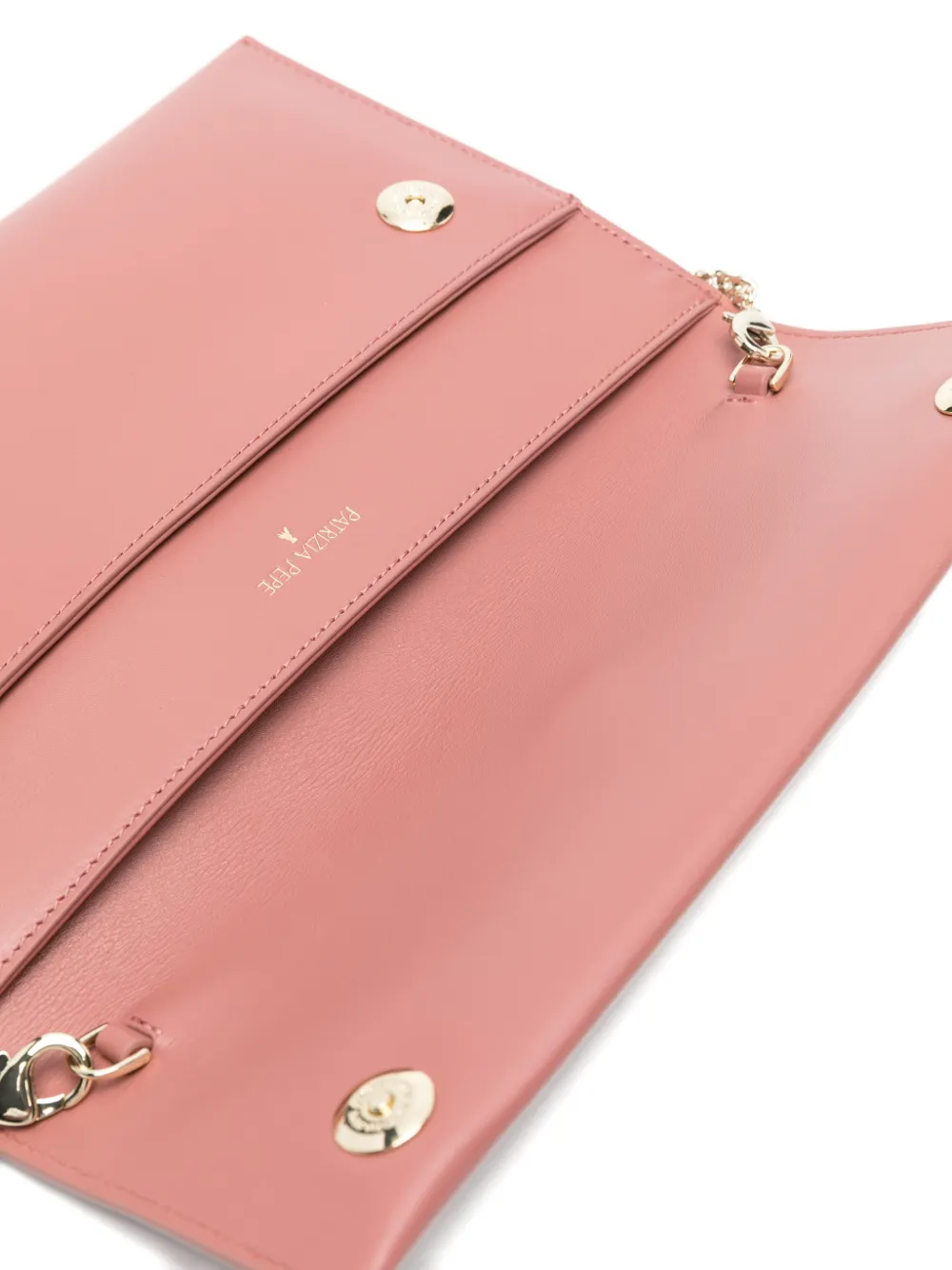 Patrizia Pepe Clutch met logoplakkaat Roze