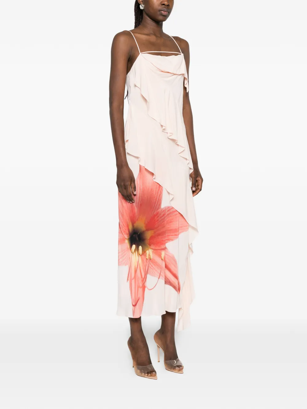 Patrizia Pepe Midi-jurk met bloemenprint Roze
