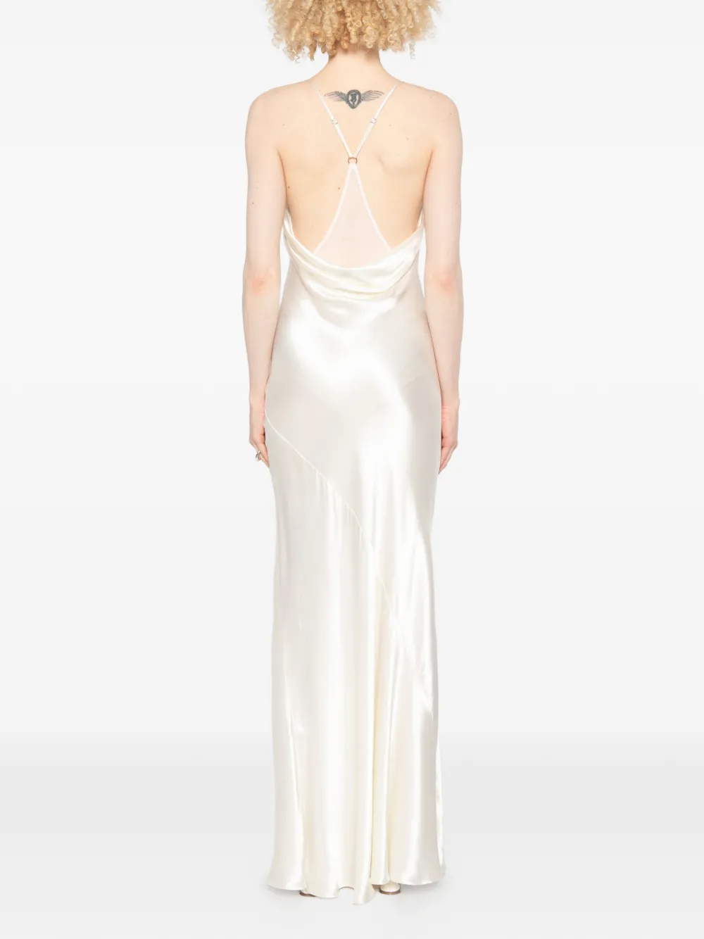 Patrizia Pepe Maxi-jurk met V-hals Beige