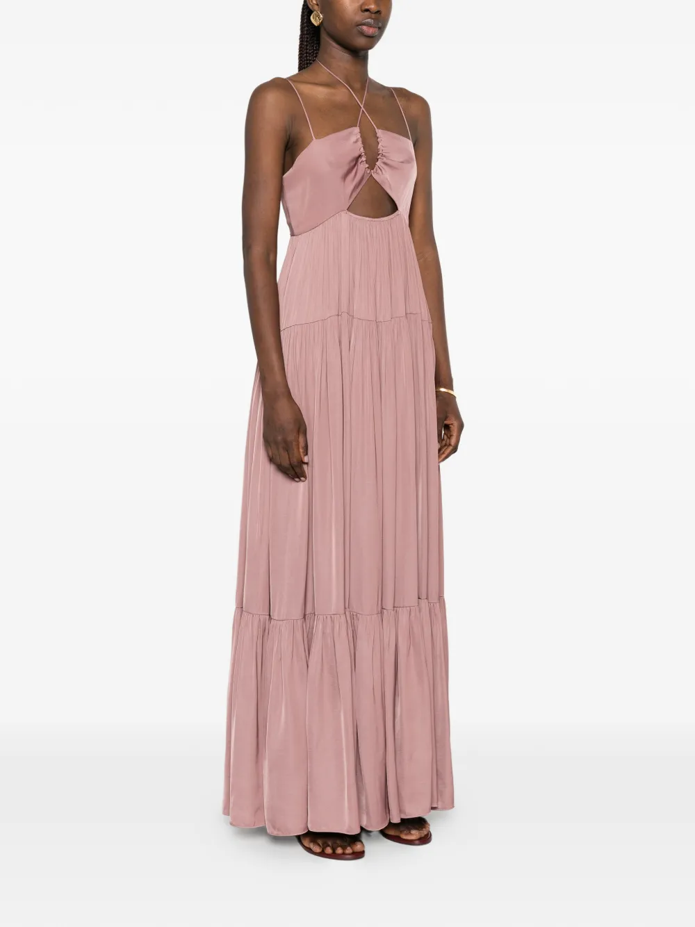 Patrizia Pepe Maxi-jurk met uitgesneden detail Roze