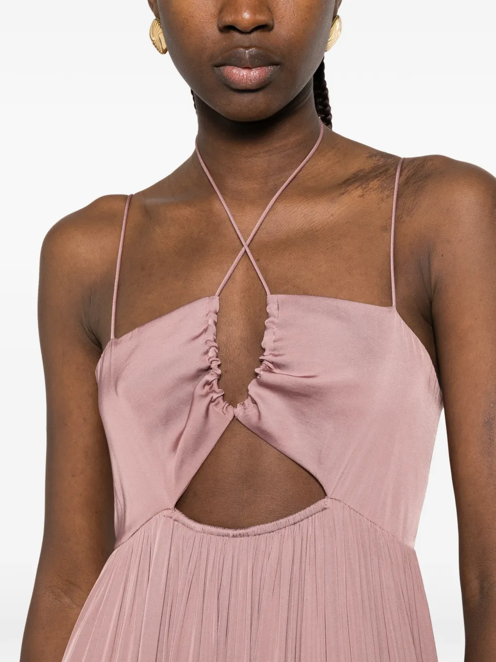 Patrizia Pepe Maxi-jurk met uitgesneden detail Roze