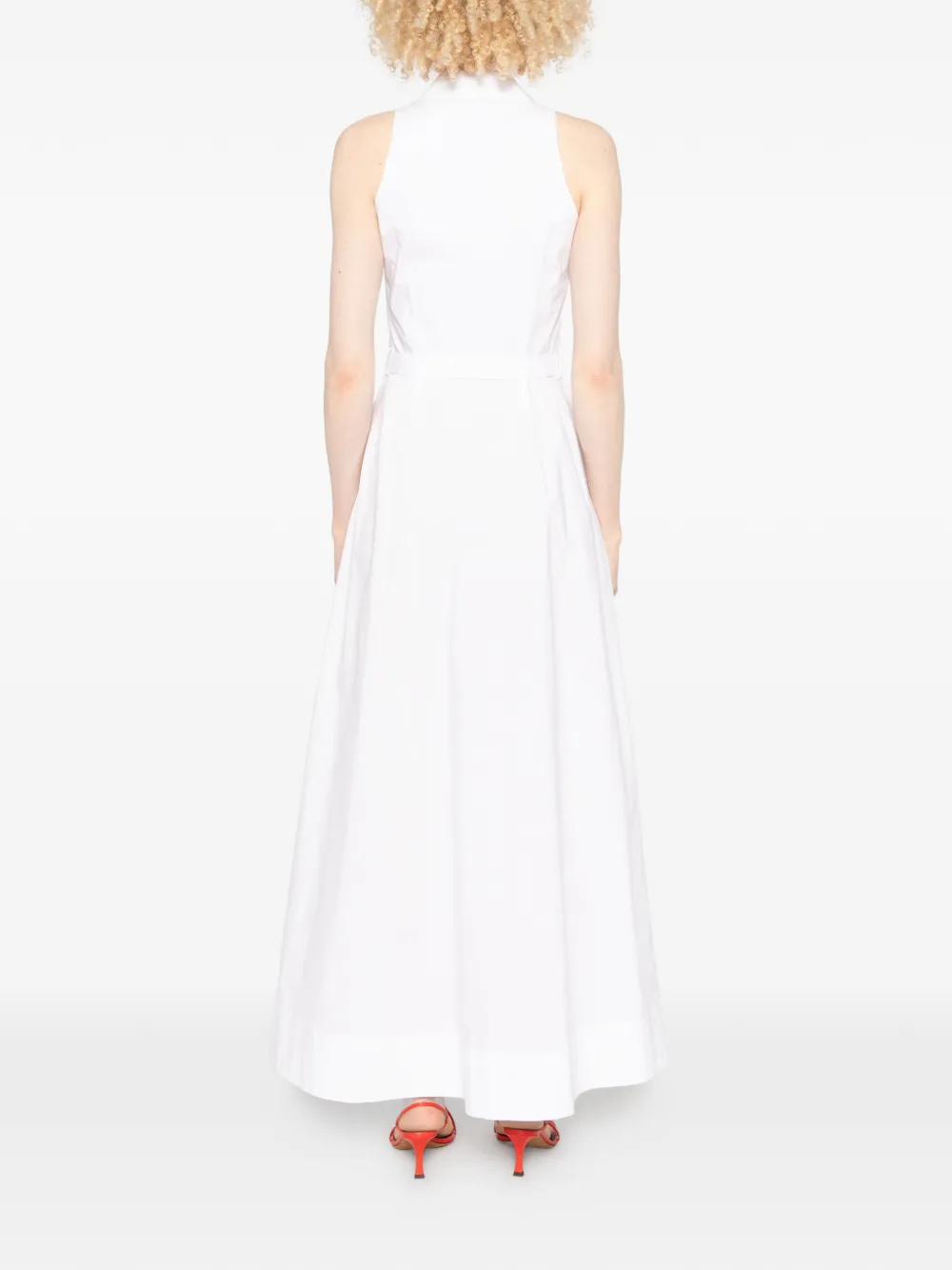 Patrizia Pepe Maxi-jurk met ceintuur Wit