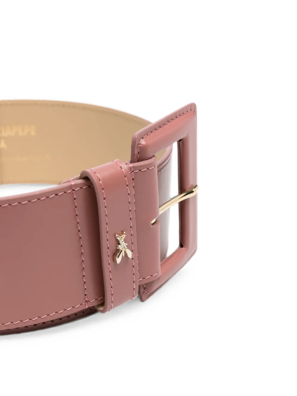 Patrizia Pepe Leren riem met Fly-plakkaat Roze