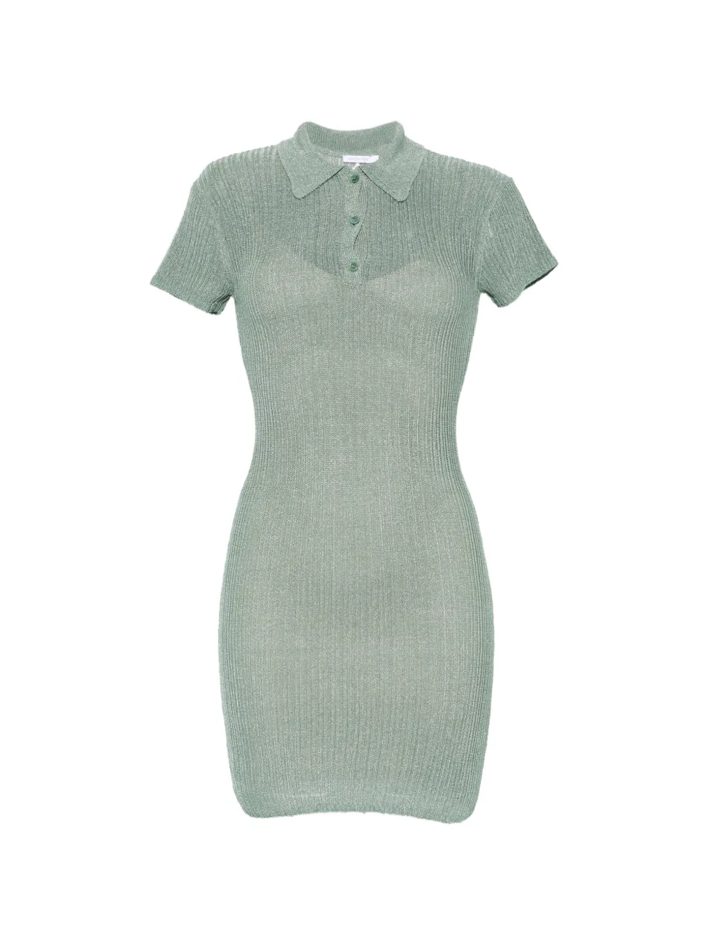 Patrizia Pepe knitted polo dress - Verde