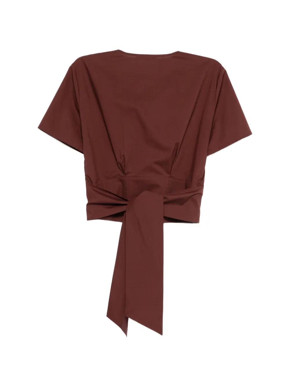 Patrizia Pepe Cropped blouse Bruin