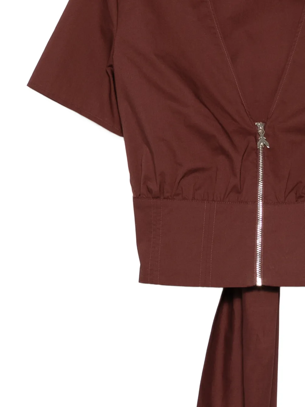 Patrizia Pepe Cropped blouse Bruin