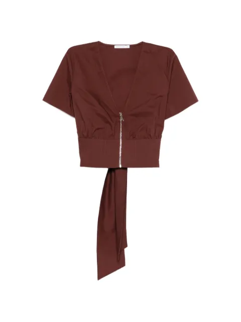 Patrizia Pepe zip-fastening cropped top