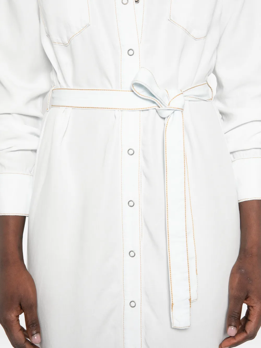 Patrizia Pepe Midi-jurk met logo Blauw