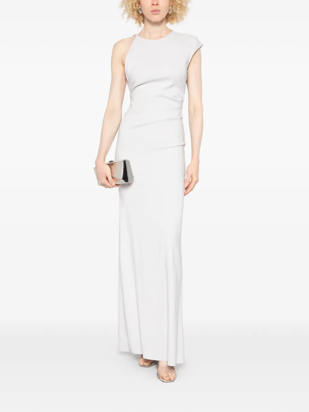 Patrizia Pepe Asymmetrische maxi-jurk Grijs