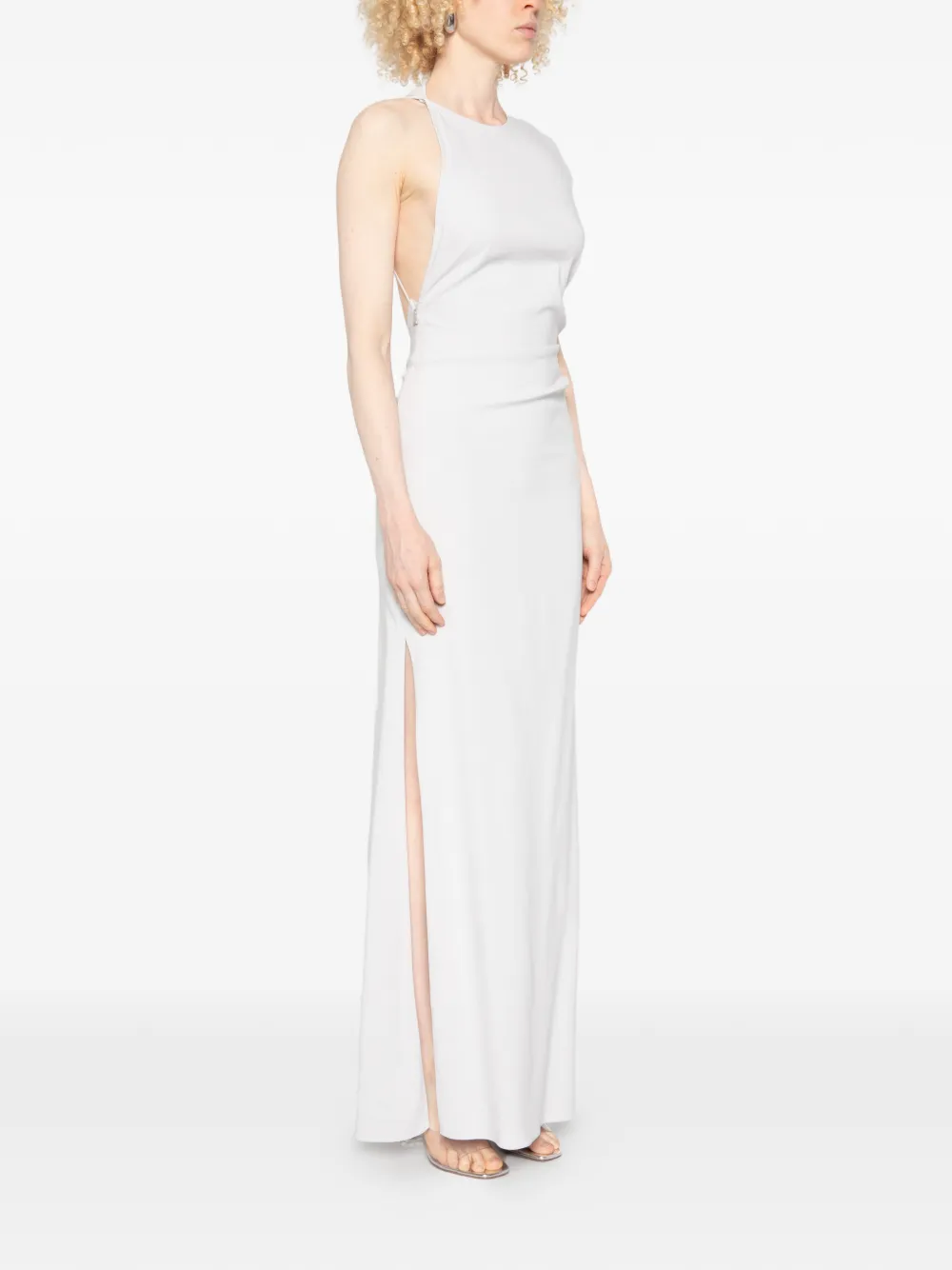 Patrizia Pepe Asymmetrische maxi-jurk Grijs