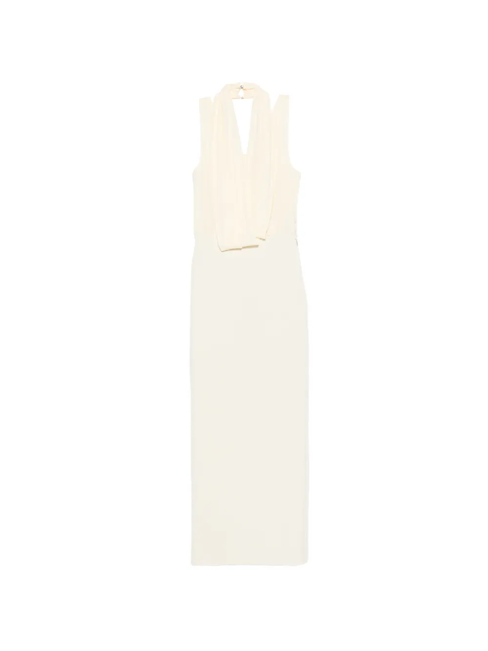 Patrizia Pepe Draped long dress - Toni neutri