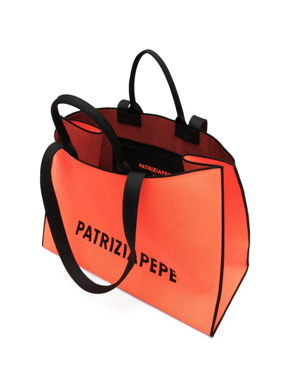 Patrizia Pepe Intarsia shopper Oranje