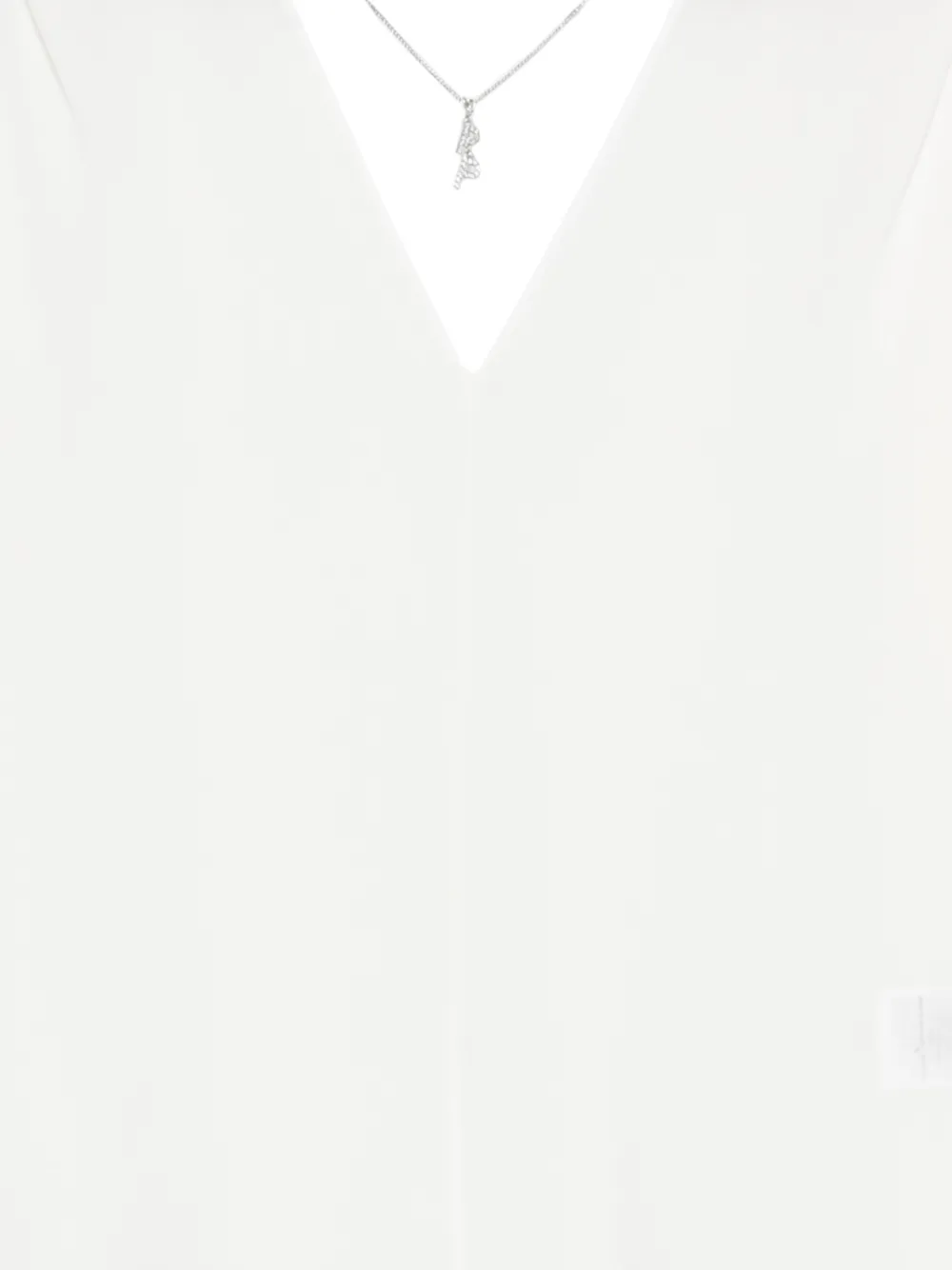 Patrizia Pepe Blouse met V-hals en juwelen Wit