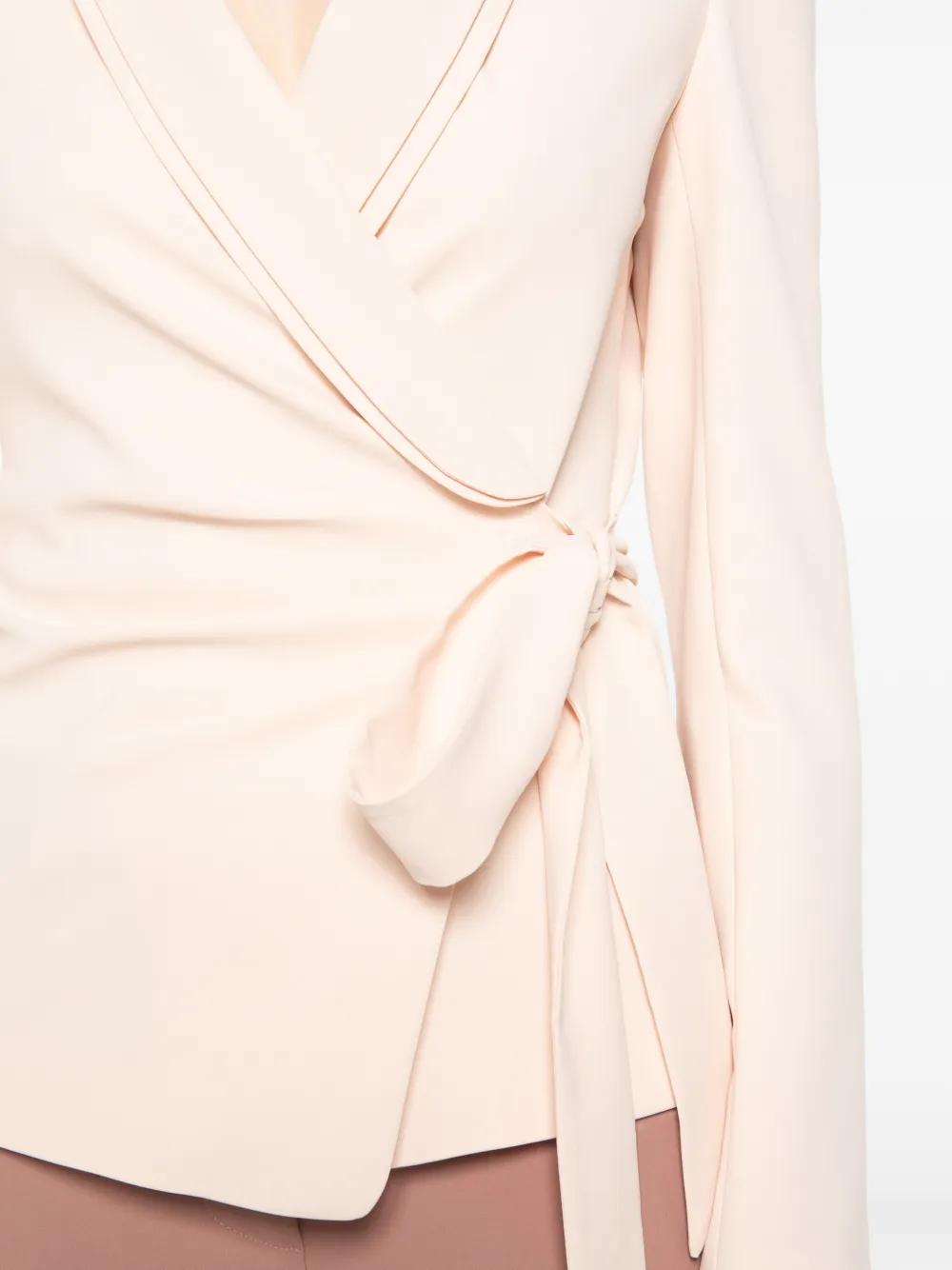 Patrizia Pepe Blazer met ceintuur en lange mouwen Roze