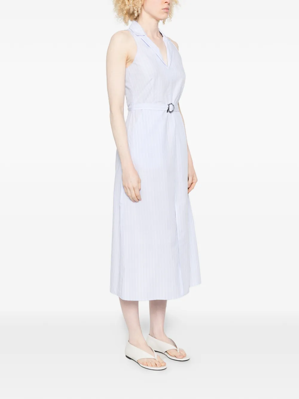 Patrizia Pepe Midi-jurk met ceintuur Wit