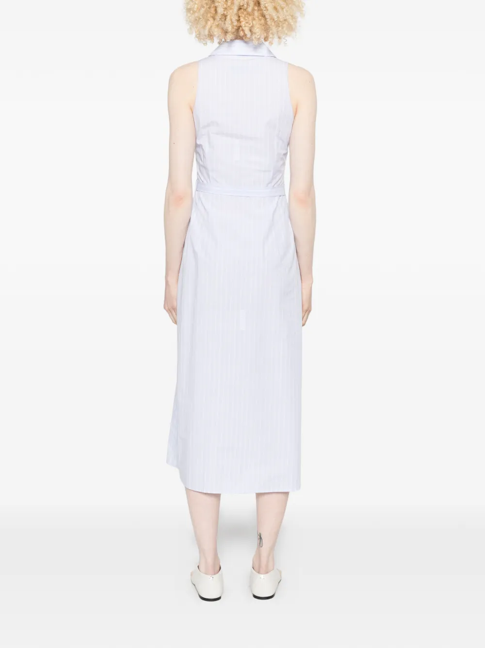 Patrizia Pepe Midi-jurk met ceintuur Wit