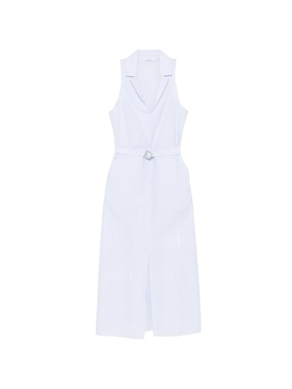 Patrizia Pepe striped belted midi dress - Bianco