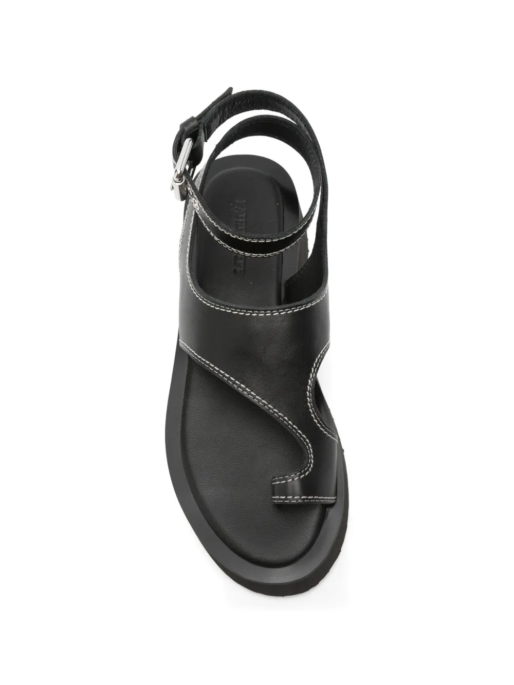 Patrizia Pepe contrast-stitch platform-heel sandals Zwart